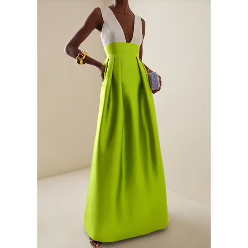 Oshoplive Wedding Guest Party Evening Satin Maxi Dress Size L NWT